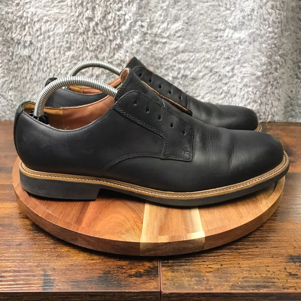 Cole Haan‎ Great Jones Plain Toe Oxford Mens 10M Black Leather Dress Shoes